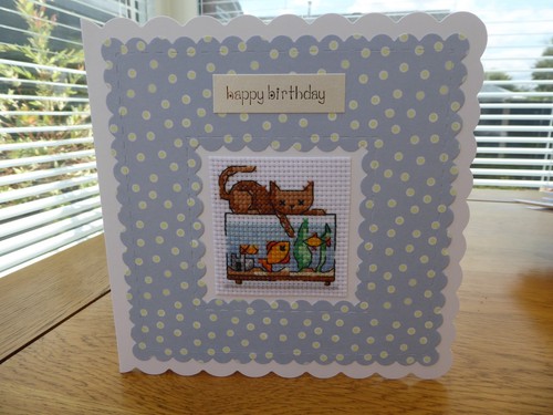 Completed cross stitch - , card