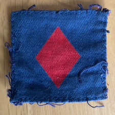 WW2 61st Infantry TRF Formation Red Diamond Blue Cloth Patch Badge