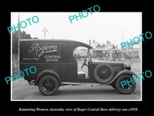 OLD LARGE HISTORIC PHOTO KATANNING WESTERN AUSTRALIA ROGERS STORE VAN c1930 2