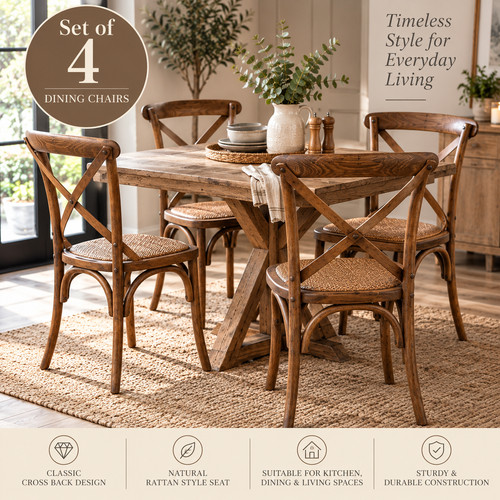 Set wooden cross back - wooden,