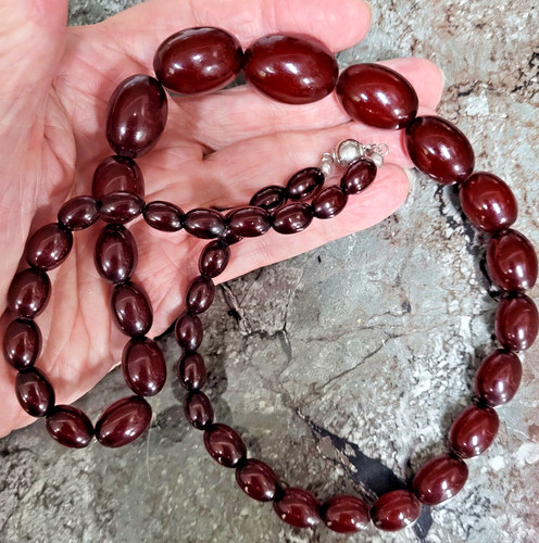 Vintage cherry bakelite - bakelite, bead