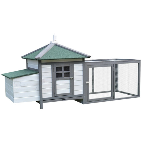 Pawhut chicken coop with run - pawhut,