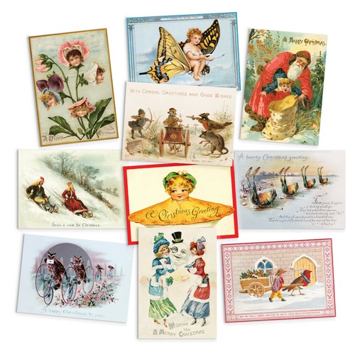 Victorian christmas postcards - victorian,