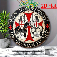 KNIGHTS TEMPLAR Round Metal