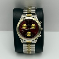 Ricardo Men’s Quartz Chronograph Watch Gold Subdials Two Tone Working 36mm