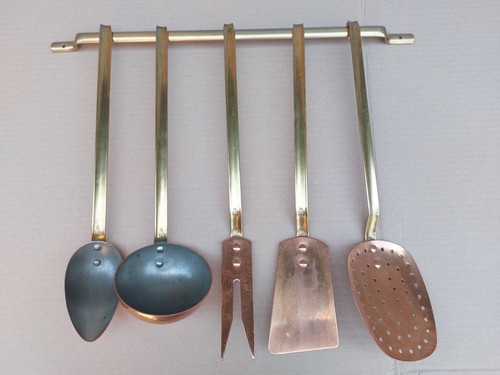 French vintage copper brass
