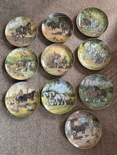 10 X Danbury Mint The Magnificent Shires By Dick Twinney Collector Plates, Horse