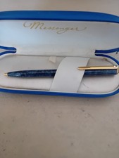 Messenger Ballpoint pen - Grey Marble with gold trim - cased -  Great condition