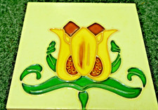 Vintage Ceramic 6" x 6" Tile Majolica style