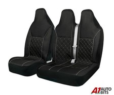 Black Quilted Grey Piping 2+1