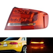 For Audi A4 B8 Saloon 09-12 Rear Outer LED Tail Brake Light Red/Clear Lens Right