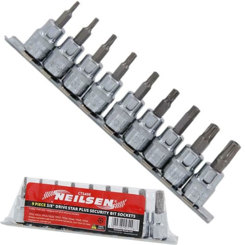9pc torx bit - star, plus