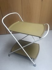 Retro 1960s Folding Tea Trolley with Wheels