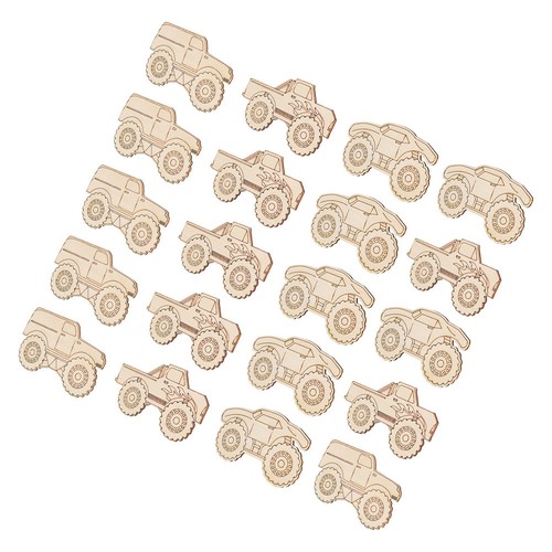 Pcs car wood - 20, cutout