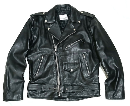 Vintage leather motorcycle - vintage,
