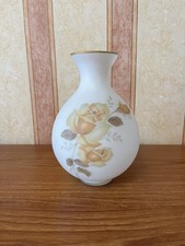 Frosted White Satin Vase Brown
