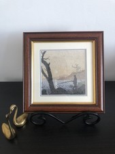 Beautifully Framed Silhouette Series ‘Gone Fishing’ Completed Cross Stitch