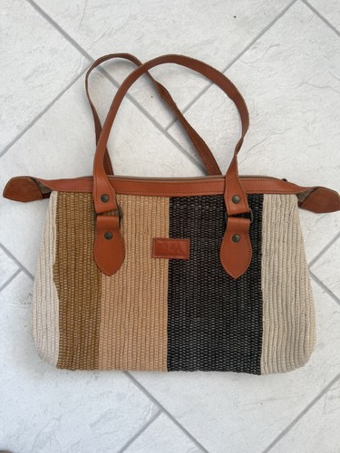 Ladies bag striped fabric - ladies,