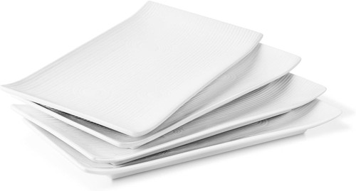 White ceramic serving platter - serving,