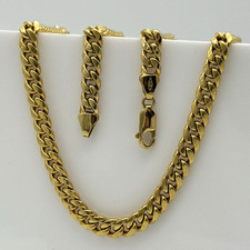 9ct solid gold 5mm - gold, miami