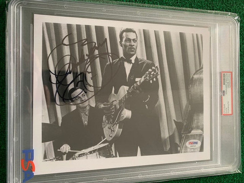 Chuck berry hand signed 8x10 - berry,