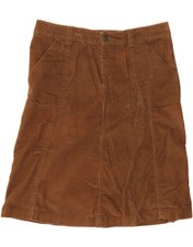 EDDIE BAUER Womens Corduroy Skirt US 6 Medium W30 Brown Cotton EA93