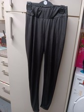 Boohoo Black Wet Look Leggings