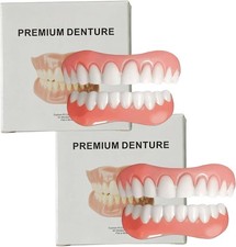2x 2Pcs Silicone Dentures Fit
