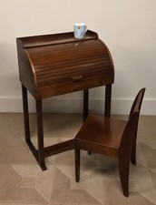 School Desk Roller Tambour Rolltop Bureau Desk Child's Home original Stool