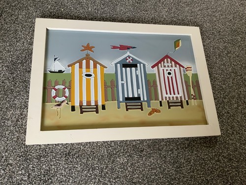 Glass photo frame beach house - glass,
