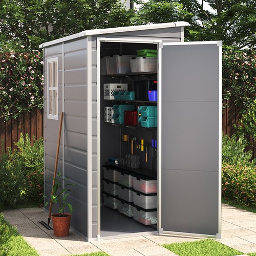 Plastic lockable garden shed - lockable,