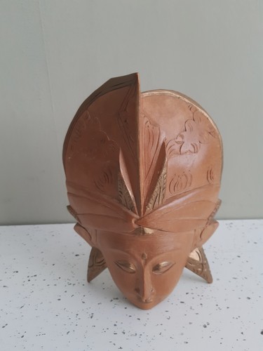 Carved wooden wall - wooden, mask