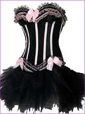 Burlesque Moulin Rouge Corset 1920s Flapper Dance Hen Party UK Costume Sexy Tutu