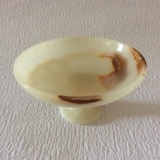 Green onyx pedestal footed