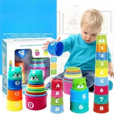 Kid Brain Response Battle Fold Cup Hand Speed Competition Fold Cup Baby Stack G