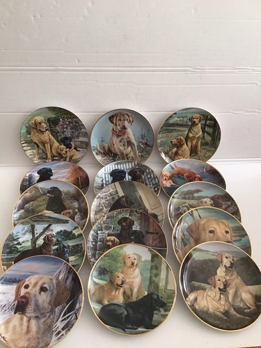 Franklin mint dog plates - mint,