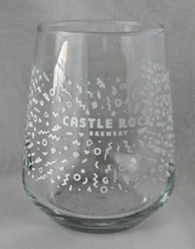 BEER GLASS ~ CASTLE ROCK BREWERY, NOTTINGHAM  ~ 2/3, 1/2, 1/3 LINES ~ CRAFT BEER