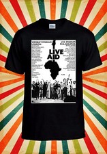 Live Aid Concert Tin Wall Sign Metal Men Women Unisex Baseball T Shirt Top 2868