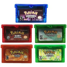 Game Card Ruby/ Sapphire/ Emerald/ Fire Red/ Leaf Green For Pokemon GBA