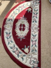 100% Wool  red Aubusson Indian