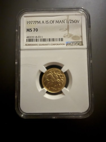 1977 isle man gold half - isle, of