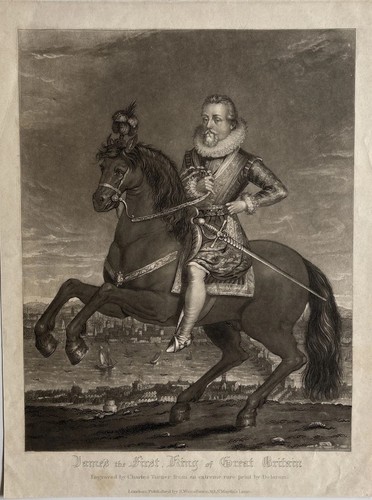 Antique mezzotint engraving - antique,