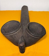 Songye Blacksmith Bellows.  Carved Wood on Custom Stand.  Congo Mid 20th Century