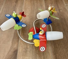 Toddler/Baby’s Room Light fixture Fun 3 Wooden/metal Toy Airplane Ceiling Light