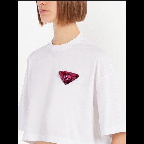 Prada cropped white t shirt - prada***cropped,