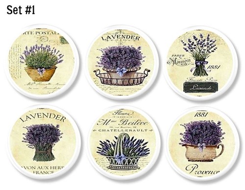 Lavender cabinet knobs - 6,