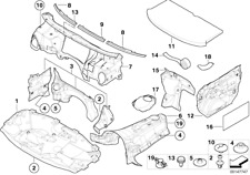 BMW Genuine Front Right Driver Side Door Sound Insulating Fits E46 51487111650