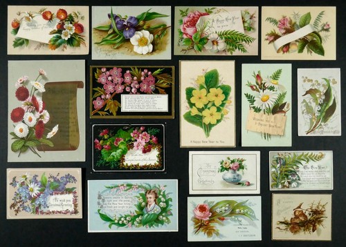 Antique scrapbook scraps - 16,