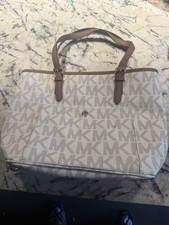 Michael Kors Logo White Brown