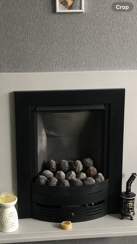 Black gas fire - gas,